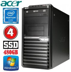 Acer Veriton M4610G MT G630 4GB 480SSD DVD WIN7Pro hind ja info | Lauaarvutid | kaup24.ee