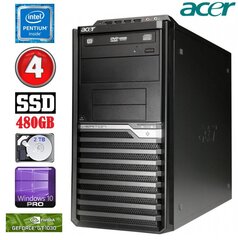 Acer Veriton M4610G MT G630 4GB 480SSD+2TB GT1030 2GB DVD WIN10Pro цена и информация | Стационарные компьютеры | kaup24.ee