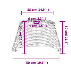 lambivari, pruun, Ø50 x 30 cm, vitstest hind ja info | Laualambid | kaup24.ee