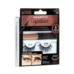 KISS Magnetilised kunstripsmed silmapliiatsiga Eyelash Kit 03 (Magnetic Eyeliner) hind ja info | Kunstripsmed, ripsmekoolutajad | kaup24.ee