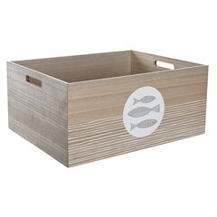 Dekoratiivne karp DKD Home Decor 50 x 40 x 22,5 cm Spiraalid Puit MDF Vahemere hind ja info | Vannitoa sisustuselemendid ja aksessuaarid | kaup24.ee