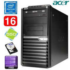 Lauaarvuti Acer Veriton M4610G MT G630 16GB 120GB+500GB DVD WIN10Pro цена и информация | Стационарные компьютеры | kaup24.ee