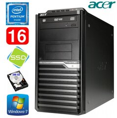 Acer Veriton M4610G MT G630 16GB 120GB+500GB DVD WIN7Pro цена и информация | Стационарные компьютеры | kaup24.ee