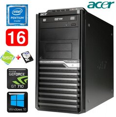 Acer Veriton M4610G MT G630 16GB 120SSD+500GB GT710 2GB DVD WIN10 цена и информация | Стационарные компьютеры | kaup24.ee