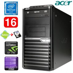 Lauaarvuti Acer Veriton M4610G MT G630 16GB 120SSD+500GB GT710 2GB DVD WIN10Pro цена и информация | Стационарные компьютеры | kaup24.ee
