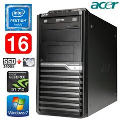 Lauaarvuti Acer Veriton M4610G MT G630 16GB 240SSD+1TB GT710 2GB DVD WIN7Pro hind ja info | Lauaarvutid | kaup24.ee