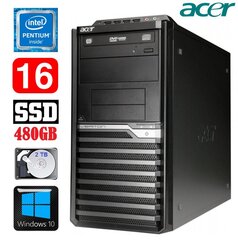 Lauaarvuti Acer Veriton M4610G MT G630 16GB 480GB+2TB DVD WIN10 цена и информация | Стационарные компьютеры | kaup24.ee