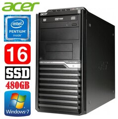 Lauaarvuti Acer Veriton M4610G MT G630 16GB 480SSD DVD WIN7Pro цена и информация | Стационарные компьютеры | kaup24.ee