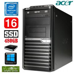 Acer Veriton M4610G MT G630 16GB 480SSD+1TB GT1030 2GB DVD WIN10 цена и информация | Стационарные компьютеры | kaup24.ee
