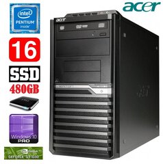 Lauaarvuti Acer Veriton M4610G MT G630 16GB 480SSD+1TB GT1030 2GB DVD WIN10Pro hind ja info | Lauaarvutid | kaup24.ee