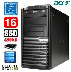 Acer Veriton M4610G MT G630 16GB 480SSD+1TB GTX1050 2GB DVD WIN10 цена и информация | Стационарные компьютеры | kaup24.ee