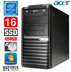 Acer Veriton M4610G MT G630 16GB 480SSD+2TB GTX1050 2GB DVD WIN7Pro цена и информация | Стационарные компьютеры | kaup24.ee