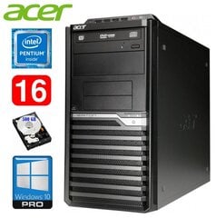 Lauaarvuti Acer Veriton M4610G MT G630 16GB 500GB DVD WIN10Pro hind ja info | Lauaarvutid | kaup24.ee