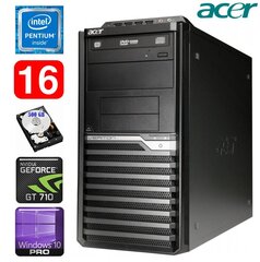 Lauaarvuti Acer Veriton M4610G MT G630 16GB 500GB GT710 2GB DVD WIN10Pro цена и информация | Стационарные компьютеры | kaup24.ee