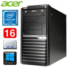 Lauaarvuti Acer Veriton M4610G MT G630 16GB 960SSD DVD WIN10 hind ja info | Lauaarvutid | kaup24.ee