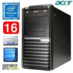 Acer Veriton M4610G MT G630 16GB 960SSD GTX1050Ti 4GB DVD WIN10 цена и информация | Стационарные компьютеры | kaup24.ee