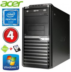 Lauaarvuti Acer Veriton M4610G MT G630 4GB 120GB+500GB DVD WIN7Pro цена и информация | Стационарные компьютеры | kaup24.ee