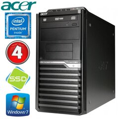 Acer Veriton M4610G MT G630 4GB 120SSD DVD WIN7Pro цена и информация | Стационарные компьютеры | kaup24.ee