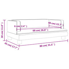 lastediivan, pruun, 80 x 45 x 30 cm, samet hind ja info | Lastetoa kott-toolid, tugitoolid ja tumbad | kaup24.ee