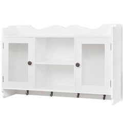 Настенный шкаф с полками, белый цена и информация | Полки | kaup24.ee