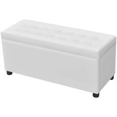 Скамейка-ящик для вещей, белого цвета цена и информация | Кресла-мешки и пуфы | kaup24.ee