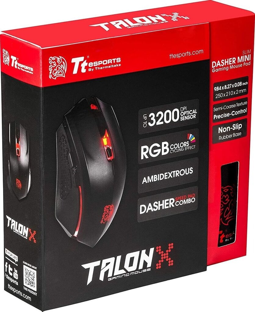 Thermaltake eSs Talon Elite, must hind ja info | Hiired | kaup24.ee