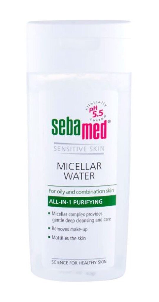 Puhastav mitsellaarvesi rasusele ja kombineeritud nahale Sebamed Sensitive Skin 200 ml цена и информация | Näopuhastusvahendid | kaup24.ee