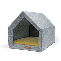 Rexproduct лежак-будка Kennel, S, серый/желтый цена и информация | Лежаки, домики | kaup24.ee