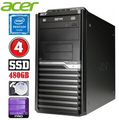 Acer Veriton M4610G MT G630 4GB 480GB+2TB DVD WIN10Pro hind ja info | Lauaarvutid | kaup24.ee