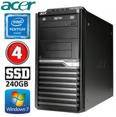 Acer Veriton M4610G MT G630 4GB 240SSD DVD WIN7Pro цена и информация | Стационарные компьютеры | kaup24.ee