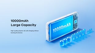 REMAX RPP-679 с 2 встроенными кабелями 10000mAh, черный цена и информация | Зарядные устройства Power bank | kaup24.ee