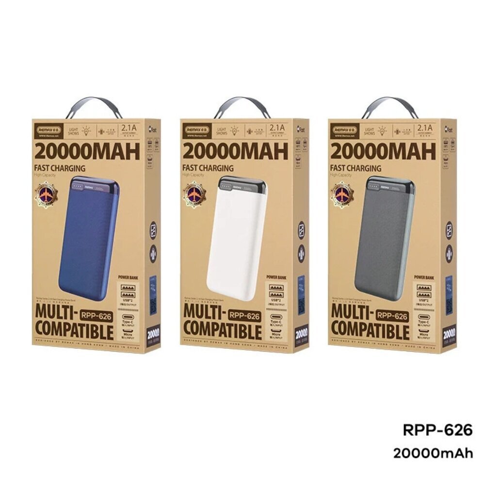 Remax RPP-626, 20000 mAh цена и информация | Akupangad | kaup24.ee