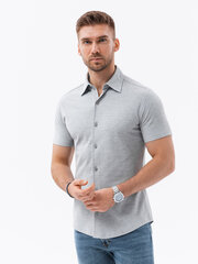 kootud slim fit särk - hall v5 om-shss-0100 126143-7 hind ja info | Meeste T-särgid | kaup24.ee