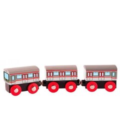 Деревянный поезд Woody, 91851 цена и информация | Игрушки для мальчиков | kaup24.ee