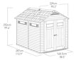 Aiamaja Keter Fusion 759, pruun цена и информация | Kuurid ja aiamajad | kaup24.ee