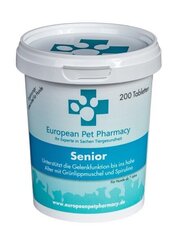 Toidulisand koertele European Pet Pharmacy Senior, 200 tabletti hind ja info | Toidulisandid ja parasiitide vastased tooted | kaup24.ee