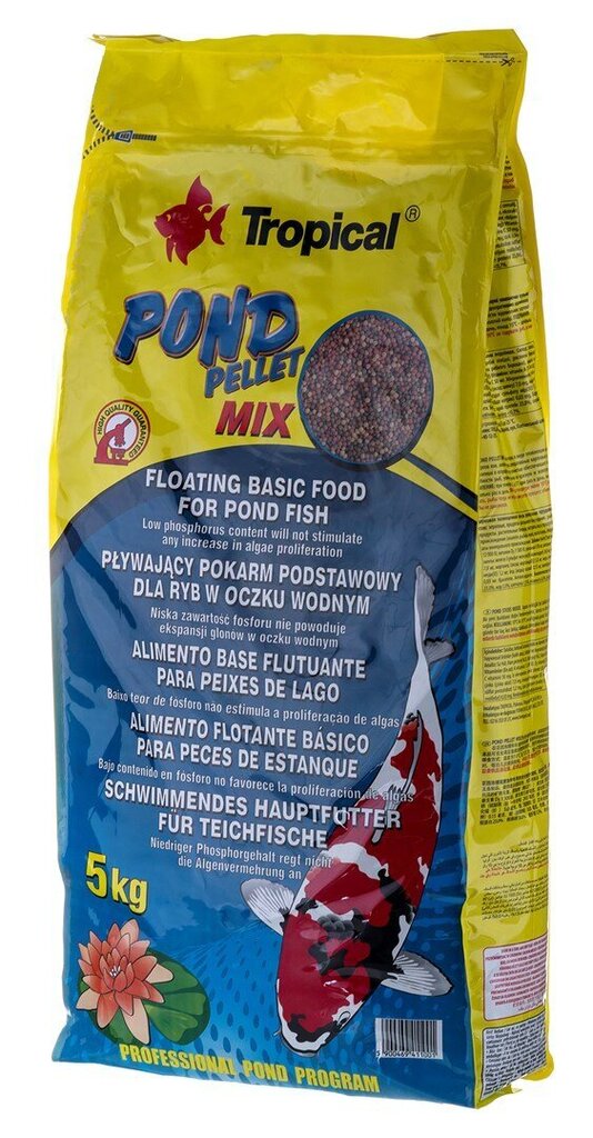 Toit kaladele Tropical Pond Pellet Mix, 5kg цена и информация | Toit kaladele | kaup24.ee