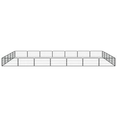 24 paneeliga koera mänguaed must 100x50 cm pulbervärvitud teras цена и информация | Лежаки, домики | kaup24.ee