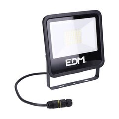 LED spotlight EDM Must 50 W 4000 Lm 6400K hind ja info | Süvistatavad ja LED valgustid | kaup24.ee