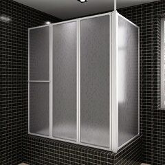 Стенка для душа/ванны, 70x120x137 см, Г-образная, 4 панели, складная цена и информация | Принадлежности для ванн | kaup24.ee