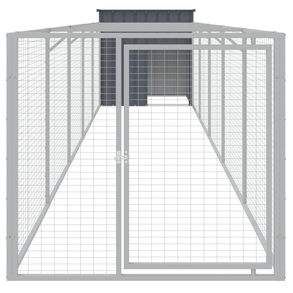 koerakuut aedikuga, antratsiithall, 110x609x110 cm, teras цена и информация | Pesad, kuudid | kaup24.ee