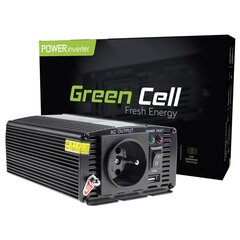 Green Cell inverter, pingemuundur 12 V kuni 230 V 300W/600W modifitseeritud siinuslaine hind ja info | Muundurid, inverterid | kaup24.ee