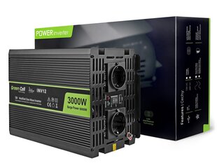 Преобразователь питания Green Cell Power Inverter 12V to 230V 3000W/6000W Modified sine wave цена и информация | Преобразователи, инверторы | kaup24.ee