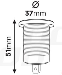 Veekindel telefonilaadija, digitaalse voltmeetriga 2 x USB 12/24V MOD-11 hind ja info | Turvasüsteemid ja 12V seadmed | kaup24.ee