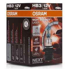 Автомобильная лампа OS9005NL Osram OS9005NL HB3 60Вт 12В цена и информация | Автомобильные лампочки | kaup24.ee