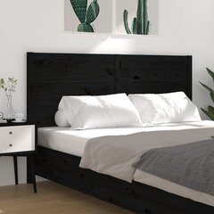Изголовье кровати, 141x4x100 см, чёрное цена и информация | Кровати | kaup24.ee