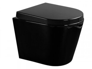 WC-pott Mexen Rico Rimless Black Duroplast aeglaselt sulguva kaanega hind ja info | WС-potid | kaup24.ee