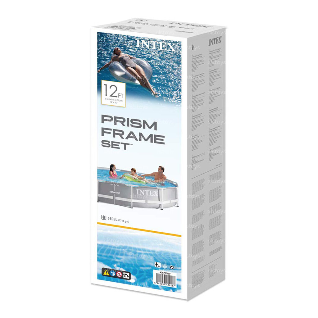 Karkassbassein Intex Prism Frame, 366x76 cm, ilma filtrita hind ja info | Basseinid | kaup24.ee