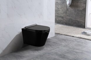 WC-pott Mexen Rico Rimless Black Slim Duroplast aeglaselt sulguva kaanega цена и информация | Унитазы | kaup24.ee