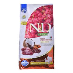 Farmina N&D Quinoa Dog Skin&Coat Adult Medium&Maxi hirveliha ja kookosega, 7 kg hind ja info | Kuivtoit koertele | kaup24.ee